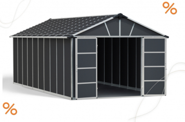 Palram-Canopia Gerätehaus YUKON 11x21.3 BxTxH 332x643x252cm + Boden WPC