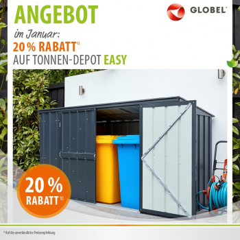 Globel Metall 3 Tonnen-Depot EASY 73 BxTxH 236x101x131cm 2,21m² Anthrazit