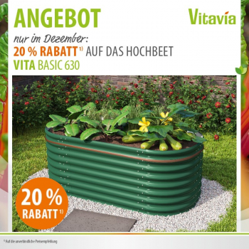 Vitavia Hochbeet Vita 630 Basic BxL 82x162cm Höhe 63cm Zincalume® seegras