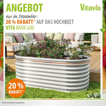 Vitavia Hochbeet Vita 630 Basic 82x162cm Höhe 63cm Zincalume® blank