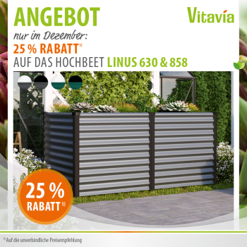 Vitavia Hochbeet Linus 858 BxTxH 96x188x86cm, Zincalume® granit/schwarz