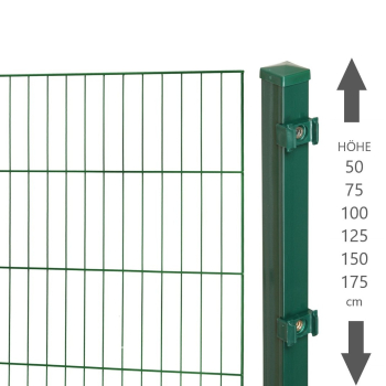 Elmar Jung Einstabmattenzaun Set Standard Pfosten 40/40 moosgrün