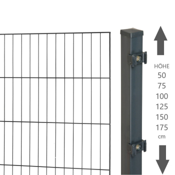 Elmar Jung Einstabmattenzaun Set Standard Pfosten 40/40 anthrazit