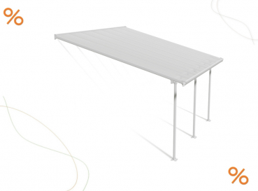 Palram-Canopia Terrassenüberdachung Feria 4x4 weiß TxB 386x425cm 8mm HKP