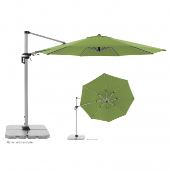 Doppler Multifunktional Active Pendelschirm 370cm Ampelschirm F.Green + Ständer