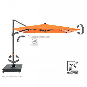 Doppler myZone Pendelschirm AX ca. 300x220cm LED D. 816 orange K-FSC