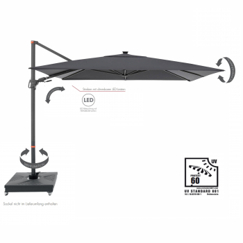 Doppler myZone Pendelschirm AX ca. 300x220cm LED D. 840 anthrazit K-FSC