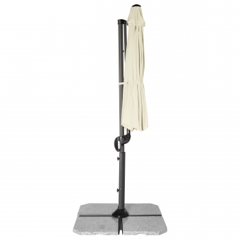 Doppler Derby Ampelschirm Pendelschirm Ravenna Smart 300cm Natur + Ständer