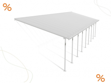 Palram-Canopia Terrassenüberdachung Feria 4x12.7 weiss 386x1276cm 8mm HKP