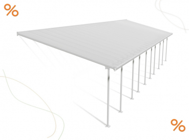 Palram-Canopia Terrassenüberdachung Feria 4x14.5 weiss 386x1457cm 8mm HKP