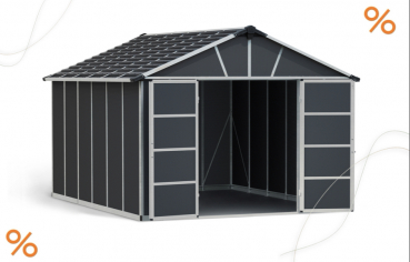 Palram-Canopia Gerätehaus YUKON 11x13.1 BxTxH 332x393x252cm + Boden WPC