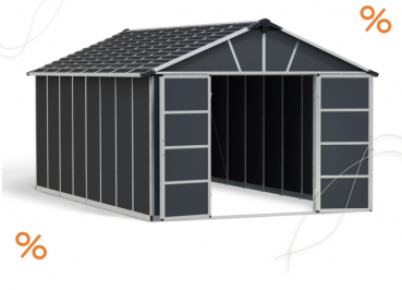 Palram-Canopia Gerätehaus YUKON 11x17.2 BxTxH 332x519x252cm ohne Boden