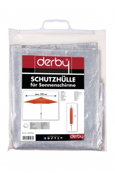 Doppler/Derby Schirmhülle für Schirme bis 250 cm Polyester 150x24x18cm hellgrau