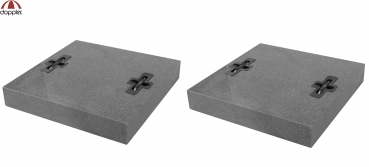 Design Beschwer Granitplatten 2-er Set á 55kg = 110kg