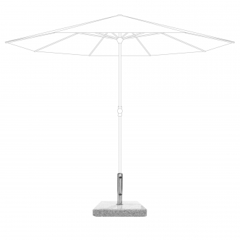 Doppler Granitsockel Schirmständer 30kg mit Griffmulden f. Schirme bis 200cm