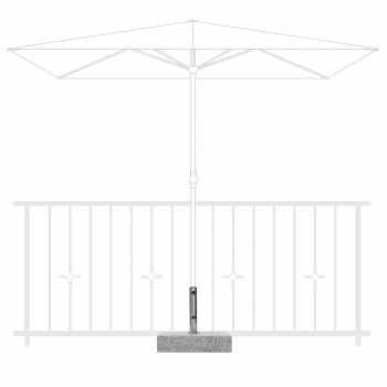 Doppler Granitsockel für Balkon ca. 25 kg rechteckig rollbar