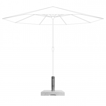 Doppler Granitsockel Schirmständer 40kg Griffmulden für Schirme bis 250cm