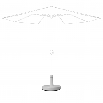 Doppler Füllsockel Schirmständer befüllt 50-70kg Rohr 28-67mm Weiß