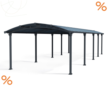 Palram-Canopia Alu Carport Arcadia 10600 grau Polycarbonat BxT 359x1077cm