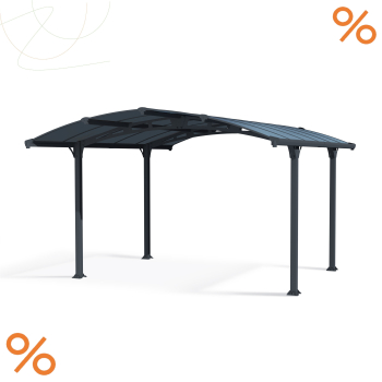 Palram-Canopia Alu Carport Arcadia 4300 12x14 Polycarbonat BxT 359x435cm