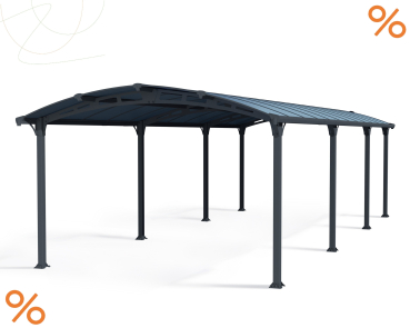 Palram-Canopia Alu Carport Arcadia 8500 grau Polycarbonat BxT 359x863cm