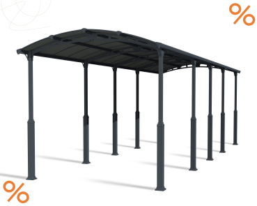 Palram-Canopia Alu Carport Arcadia ALPIN 10600 Polycarbonat BxT 359x1077cm