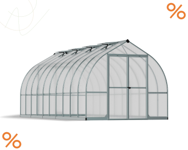 Palram-Canopia Alu Gewächshaus Bella 8x20 BxTxH 244x604x219cm 14,6m² 6mm HKP