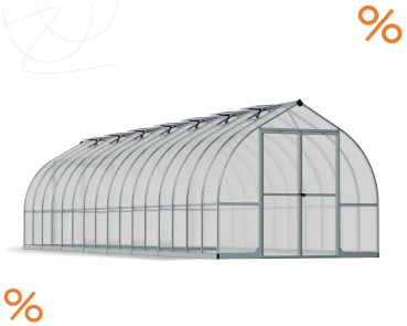 Palram-Canopia Alu Gewächshaus Bella 8x32 BxTxH 244x963x219cm 23,5m² 6mm HKP