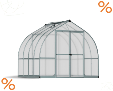 Palram-Canopia Alu Gewächshaus Bella 8x8 BxTxH 244x244x219cm 5,95m² 6mm HKP