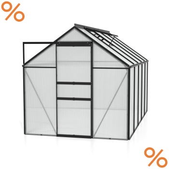 Vitavia Gewächshaus Comet 6200 4mm HKP BxTxH 195x321x197cm 6,2m² Alu schwarz
