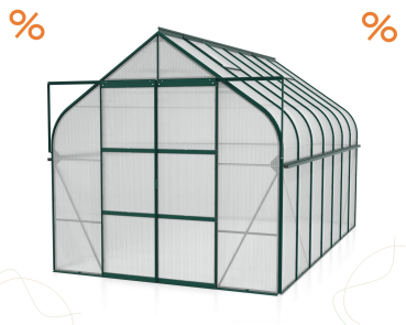 AKTION Gewächshaus Diana 11500 4mm HKP BxTxH 264x445x255cm 11,5m² Alu smaragd