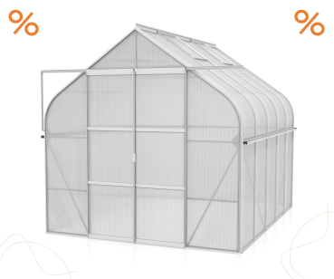 AKTION Gewächshaus Diana 8300 4mm HKP BxTxH 264x321x255cm 8,3m² Alu eloxiert