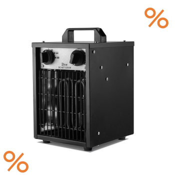 Pergart Elektroheizung CEPHEI 2kW Luftumwälzung 120³/h Lüfter bis zu 30m³ Raum