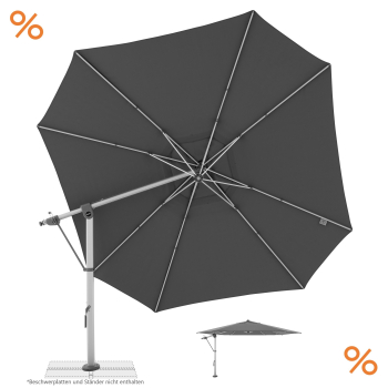 Doppler Großer Multifunktionaler Pendelschirm EXPERT 400 Anthrazit + Schutzhülle