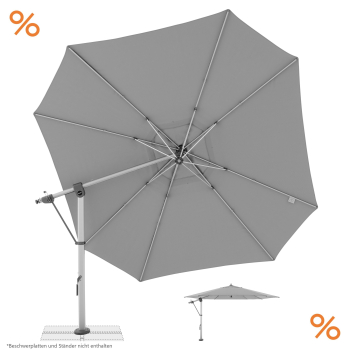 Doppler Großer Multifunktionaler Pendelschirm EXPERT 400 Hellgrau + Schutzhülle