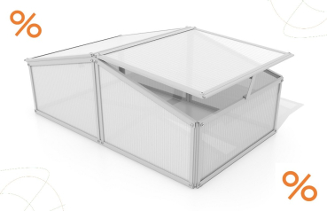 Vitavia Frühbeet Gaia XS 2 Dachfenster BxL 60x100cm 4mm HKP Alu eloxiert