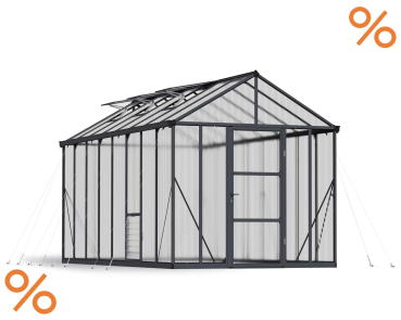 Palram-Canopia Alu Gewächshaus Glory 8x16 BxTxH 244x484x250cm 10mm HKP