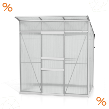 Vitavia Gewächshaus Palma 3250 6mm HKP BxT 196x167 Alu eloxiert + Fundamentsrahmen