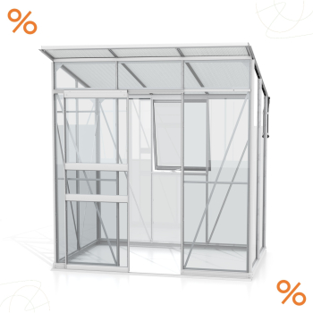 Vitavia Gewächshaus Palma 3250 ESG/HKP BxT 196x167 Alu eloxiert + Fundamentsrahmen