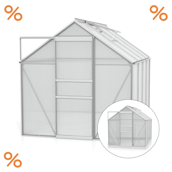 Vitavia Gewächshaus Venus 5000 BxTxH 195x257x197cm 5m² 4mm HKP Alu eloxiert