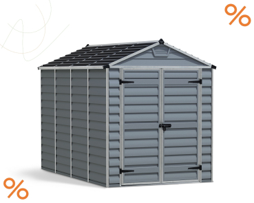 Palram-Canopia Gerätehaus SKYLIGHT 6x10 (185x304cm) Thermo Polycarbonat grau