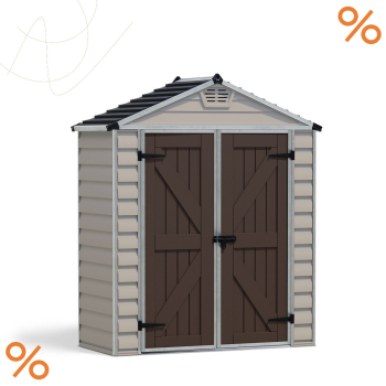 Palram-Canopia Gerätehaus SKYLIGHT 6x3 (185x90cm) Thermo Polycarbonat Tan (Beige/Braun)