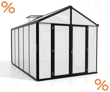 AKTION Vitavia Gewächshaus Zeus Comfort 10000 10mm HKP 258x391cm schwarz