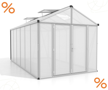 AKTION Vitavia Gewächshaus Zeus Comfort 11900 10mm HKP 258x465cm eloxiert