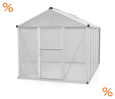 Vitavia Premium Gewächshaus Zeus 10000 BxT 258x391cm 10mm HKP 10m² Alu eloxiert