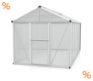 Vitavia Premium Gewächshaus Zeus 11900 BxT 258x465 10mm HKP 11,9m² Alu eloxiert