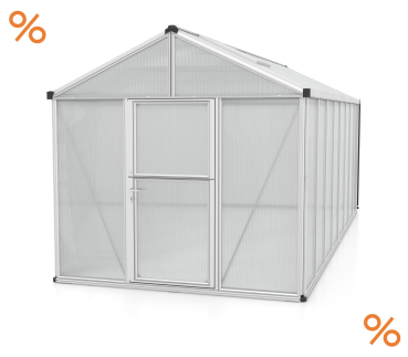 Vitavia Premium Gewächshaus Zeus 15700 BxT 258x614 10mm HKP 15,7m² Alu eloxiert