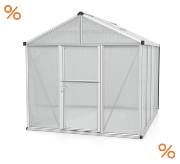 Vitavia Premium Gewächshaus Zeus 8100 BxT 258x316cm 10mm HKP 8,1m² Alu eloxiert