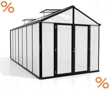 AKTION Vitavia Gewächshaus Zeus Comfort 13800 10mm HKP 258x540cm schwarz