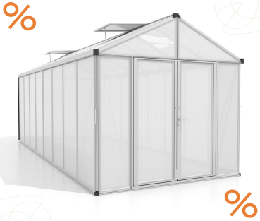 AKTION Vitavia Gewächshaus Zeus Comfort 15700 16mm HKP 258x614cm eloxiert